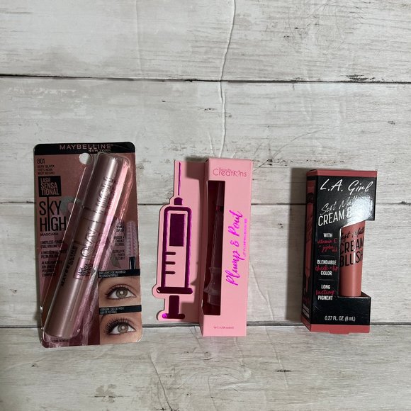 Maybelline Other - BEAUTY BUNDLE sky high mascara, beauty creations lip plumper & LA Girl blush